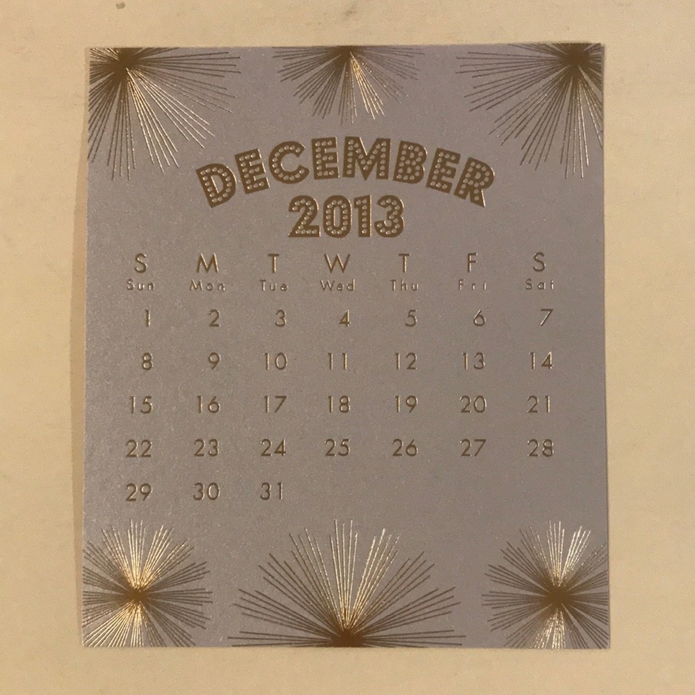 Paper Source 2013 Gold Foil Calendar - Picture 14 of 14